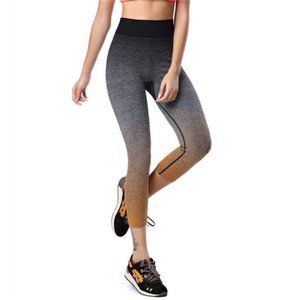 Grey and Orange Workout Pants